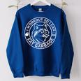 Women's Gym Raccoon Sweatshirt - Fun Workout Top for Enthusiasts Royal Blue