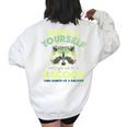 Always Be A Racoon Women's Oversized Sweatshirt Back Print White
