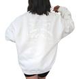 Cute Baby Raccoon Women's Oversized Sweatshirt | Fun Back Print White