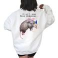 It Is I Your Fairy Godpossum Raccoon Trash Panda Women's Oversized Sweatshirt Back Print White