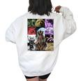 In My Feral Era Awesome Raccoon Raccoon Cringy Meme Women's Oversized Sweatshirt Back Print White
