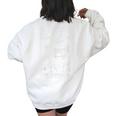 Feral Era Raccoon Women's Oversized Sweatshirt - Moon Theme White