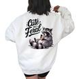 Feral Panda Raccoon Costume Oversized Women's Sweatshirt | Fun White