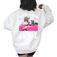 Get In Loser Feral Raccoon Opossum Oversized Sweatshirt for Women White