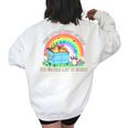 Groovy This Little Light-Of Mine Dumpster Fire Raccoon Women's Oversized Sweatshirt Back Print White
