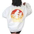 Get In Loser Raccoon Opossum Trash Panda Women's Oversized Sweatshirt Back Print White