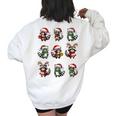 Raccoon Christmas Lights Sweatshirt - Women's Oversized Back Print White