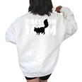 Raccoon Lover Sweatshirt for Moms | Back Print Women's Oversized Tee White