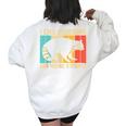 Raccoon For Men Women Raccoon Lover Introvert Women's Oversized Sweatshirt Back Print White