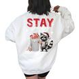 Raccoon Oversized Sweatshirt for Men & Women | Cozy Introvert Style White
