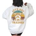 Raccoon Oversized Sweatshirt - Fun Print - Small Size White