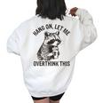 Raccoon Sarcastic Women's Oversized Sweatshirt - Humorous Back Print White