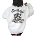 Raccoon Sarcastic Women's Oversized Sweatshirt - Humorous Style White