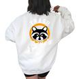 Raccoon Sweatshirt - Cute Trash Panda Cartoon - Women's Oversized Top White