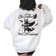 Raccoon Theme Women's Oversized Sweatshirt | Quirky Conduit Back Print White