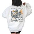Raccoon Western Country Sweatshirt - Oversized Back Print for Women & Men White