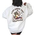 Racoonicorn Women's Oversized Sweatshirt - Whimsical Back Design White