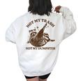 Sarcastic Raccoon Women's Oversized Sweatshirt - Quirky Humor White