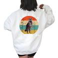 Save the Trash Panda Women's Sweatshirt - Retro Raccoon Sunset White