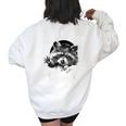 Save The Trash Pandas Raccoon Lover Women's Oversized Sweatshirt White