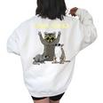 Team Trash Animals Women's Oversized Sweatshirt - Back Print White