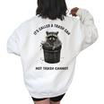 Trash Panda Women's Oversized Sweatshirt - Retro 90s Raccoon Theme White