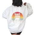 Vintage Raccoon Sweatshirt - Eco-Friendly Back Print Women's Oversized White
