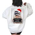 Women's Oversized Sweatshirt - Dear Santa Raccoon Christmas Back Print White