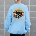 Raccoon Animal Women's Oversized Sweatshirt – Save the Trash Pandas Light Blue