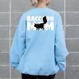 Raccoon Lover Sweatshirt for Moms | Back Print Women's Oversized Tee Light Blue