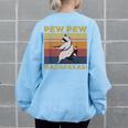 Raccoon Lover Women's Vintage Sweatshirt - Oversized, Retro Back Print Light Blue