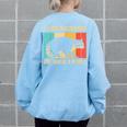 Raccoon For Men Women Raccoon Lover Introvert Women's Oversized Sweatshirt Back Print Light Blue