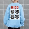 Raccoon Rock Band Concert Unisex Oversized Sweatshirt - Music Lovers Light Blue