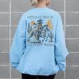 Raccoon Western Country Sweatshirt - Oversized Back Print for Women & Men Light Blue