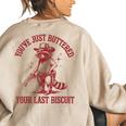 Cowboy Raccoon Oversized Sweatshirt - Women's Western Casual Wear Sand