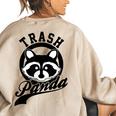 Cute Trash Panda Raccoon Save The Trash Panda Meme Women's Oversized Sweatshirt Back Print Sand