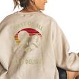 First Of All I'm A Delight Sarcastic Raccoon Lover Women's Oversized Sweatshirt Back Print Sand