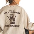 Oversized Raccoon Sweatshirt for Women - Quirky & Fun Back Print Sand