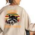 Raccoon Animal Women's Oversized Sweatshirt – Save the Trash Pandas Sand