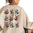 Raccoon Christmas Lights Sweatshirt - Women's Oversized Back Print Sand