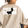 Raccoon Lover Sweatshirt for Moms | Back Print Women's Oversized Tee Sand