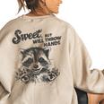 Raccoon Sarcastic Women's Oversized Sweatshirt - Humorous Style Sand
