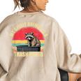 Raccoon Sweatshirt for Women - Oversized Back Print for Raccoon Lovers Sand