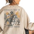 Raccoon Western Country Sweatshirt - Oversized Back Print for Women & Men Sand