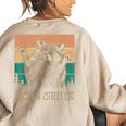 Raccoons & Street Cats Art Women's Sweatshirt | Animal Lover Back Print Sand