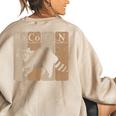 Racoon Chemistry Lover Oversized Sweatshirt - Women's Back Print Sand