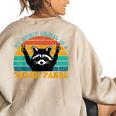 Trash Panda Raccoon Women's Oversized Sweatshirt - Fun Animal Print Sand