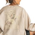 Vintage Western Women's Sweatshirt - Cowboy Raccoon Print Sand