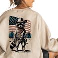 Women's Vintage Western Raccoon Sweatshirt | Short Sleeve | Country Style Sand