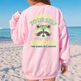 Always Be A Racoon Women's Oversized Sweatshirt Back Print Light Pink